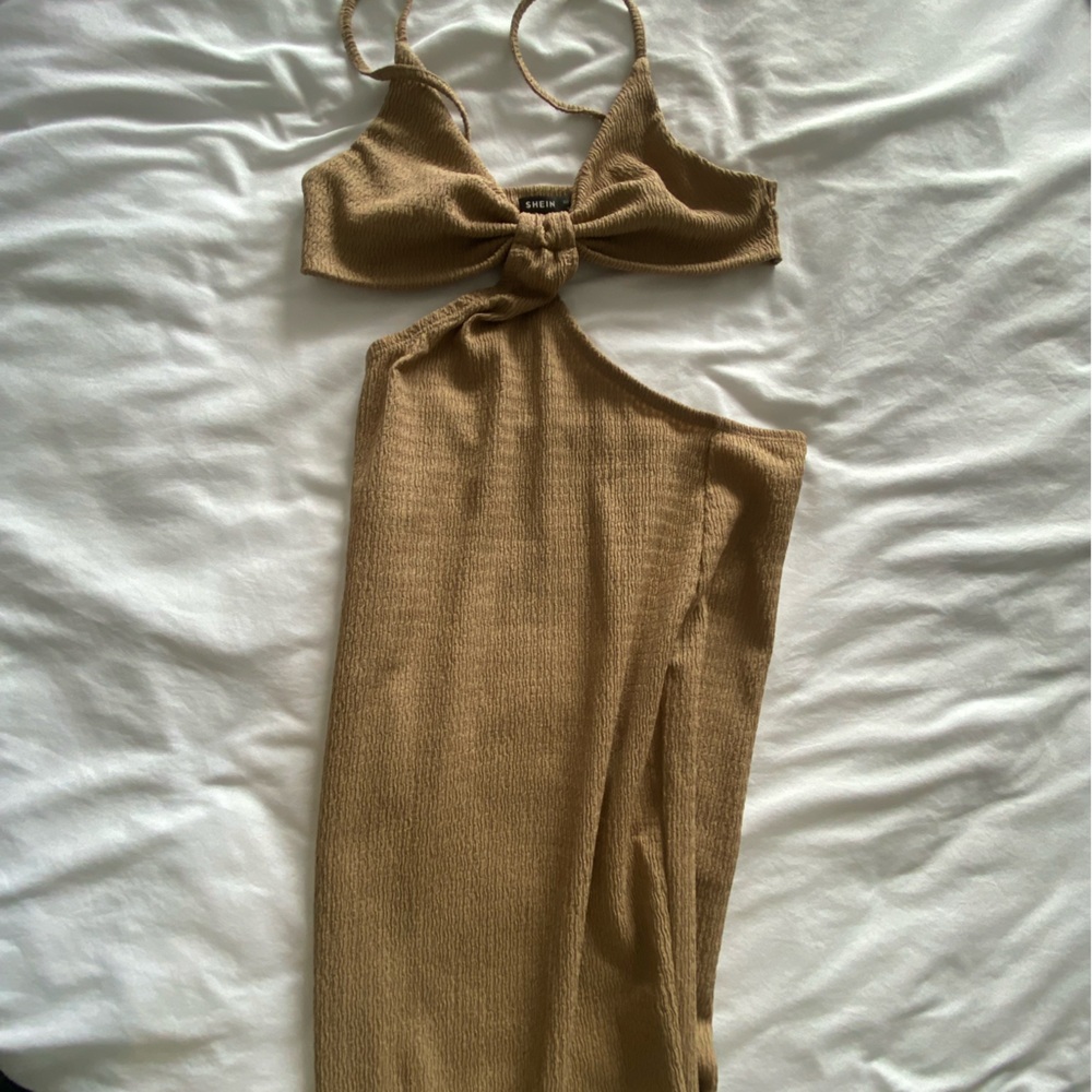SHEIN Knit Textured Maxi Dress